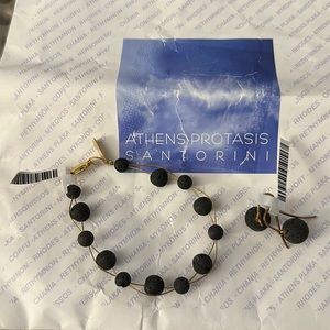 NWT Lava Rock Bracelet & Earrings